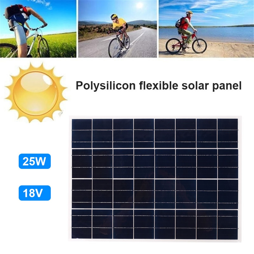 25W 18V Polysilicon Flexible Solar Panel