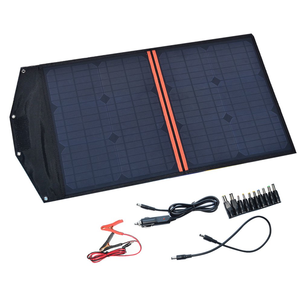 40W 18V Monocrystalline Folding Solar Panel Battery Charger with USB