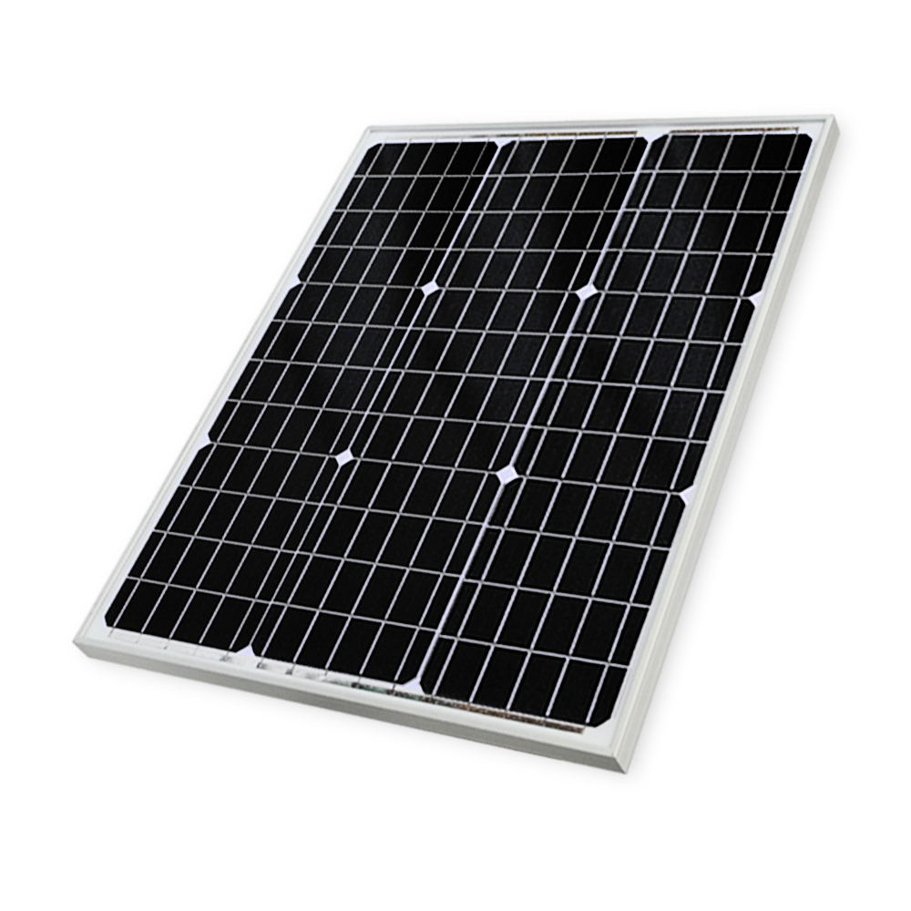 50W 18V Monocrystalline Glass Solar Panel Battery Charger