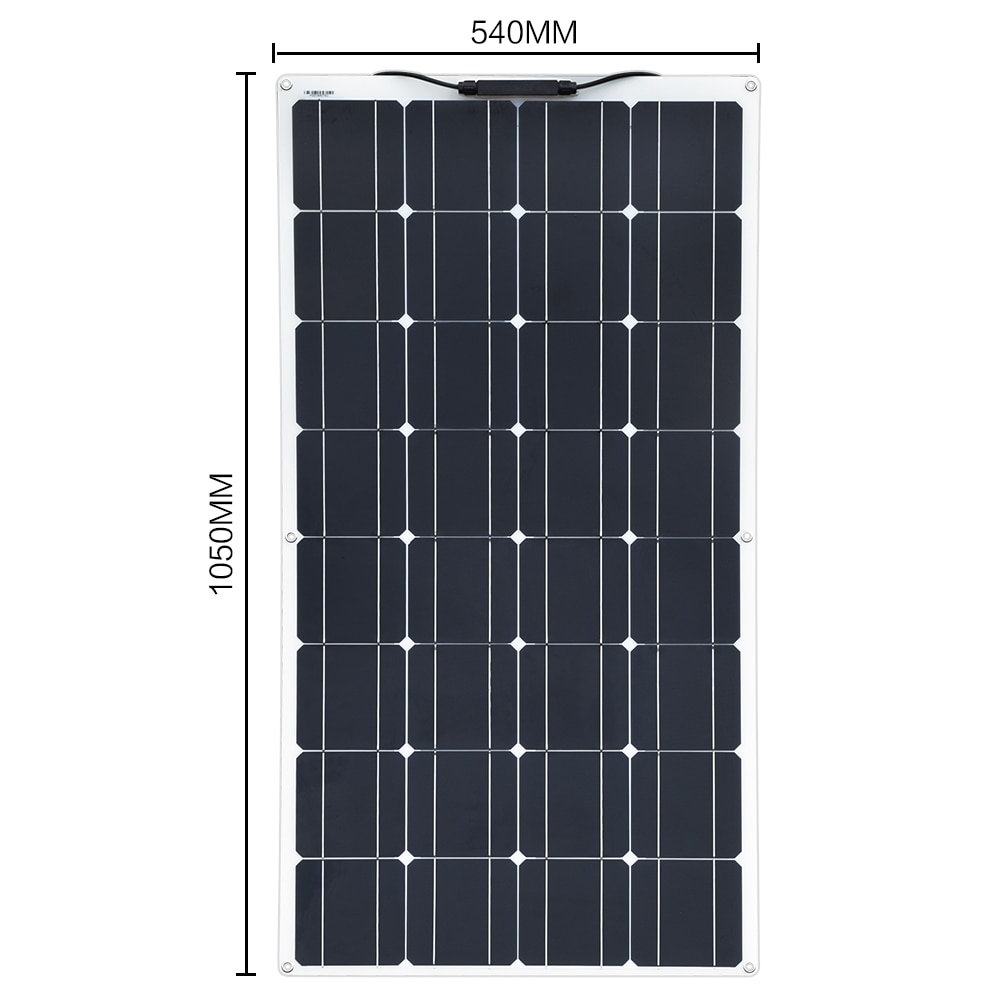 100W 16V Monocrystalline Flexible Solar Panel Battery Charger