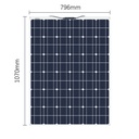 140W 18V Monocrystalline Solar Panel+20A PWM Controller for Car Home RV Yatch Battery Charger