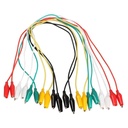 10pcs 50CM Colorful Crocodile Clips Cable Double-ended Jumper Test Leads Wire Electronics Connecting Wire Test Alligator Clips