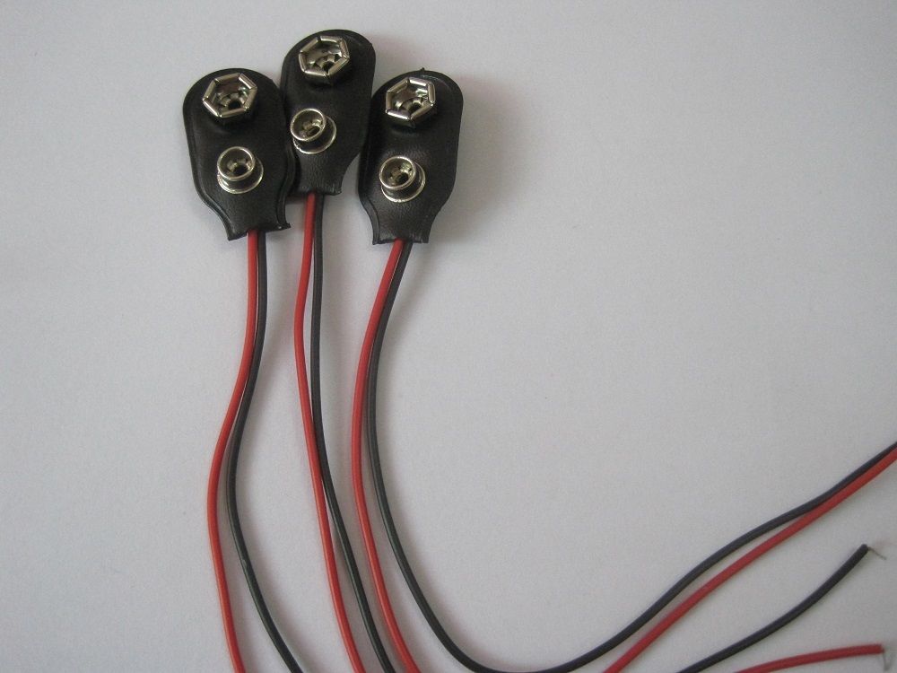 9V Battery Snap Clip Connector With Wire BS-EC RoHS COMF