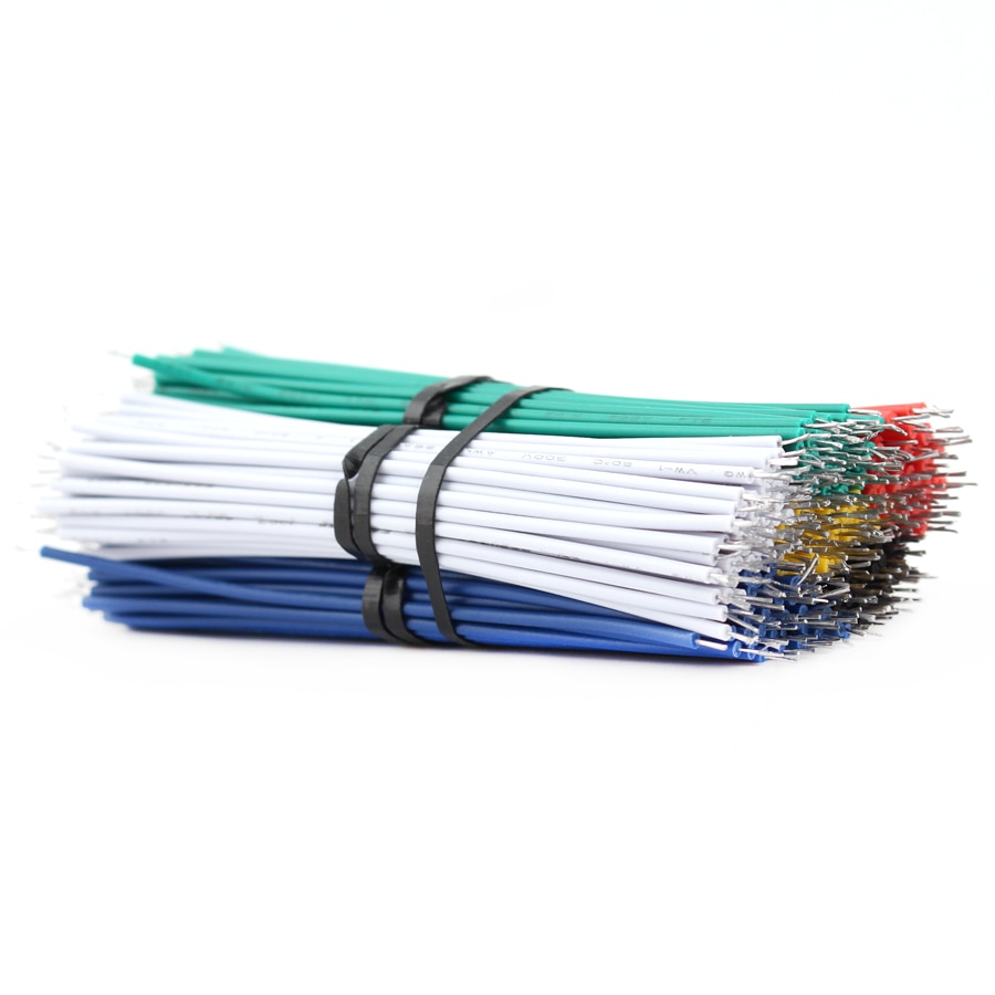Tin-Plated Breadboard Jumper Cable Wire 24AWG For Arduino 6 Colors Flexible Two Ends PVC Wire Electronic