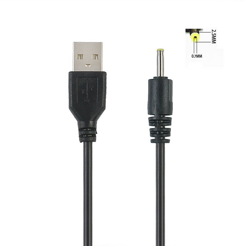 USB 2.0A Type Male To DC2.5*0.7mm Power Charger Line cable line Connector Cord Black For PC,12 Copper core 80cm length