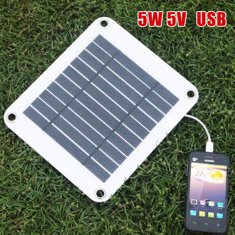 5W 5V Monocrystalline Solar Panel Cell Battery Charger