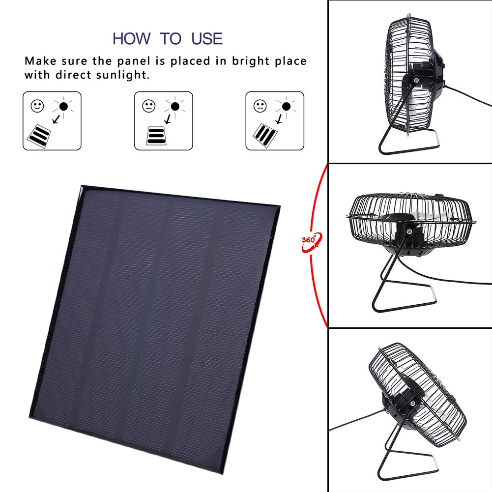 4.5W 6V Solar Panel + 6 Inch Mini Fan