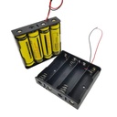 18650 Battery Storage Box Case 1 2 3 4 Slot Way DIY Batteries Clip Holder Container With Wire Lead Pin