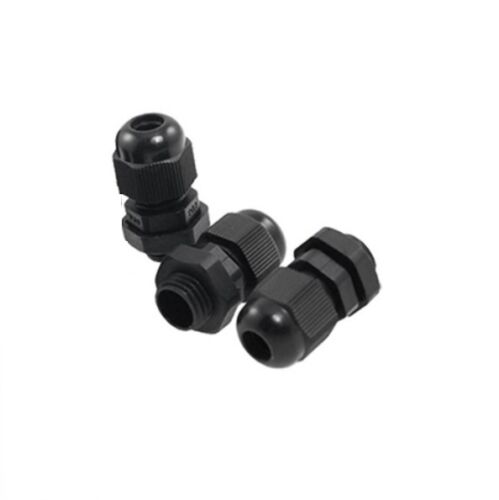 PG7 Black Plastic Waterproof Connector Gland 3-6.5mm Dia Cable