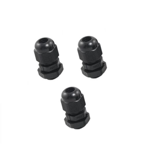 PG7 Black Plastic Waterproof Connector Gland 3-6.5mm Dia Cable