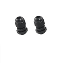 PG7 Black Plastic Waterproof Connector Gland 3-6.5mm Dia Cable