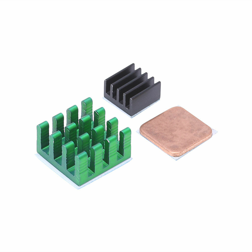 Aluminum Heat Sink w/ Copper 3Pcs Cooling Sinks for Raspberry Pi 3/2 Model B/B+