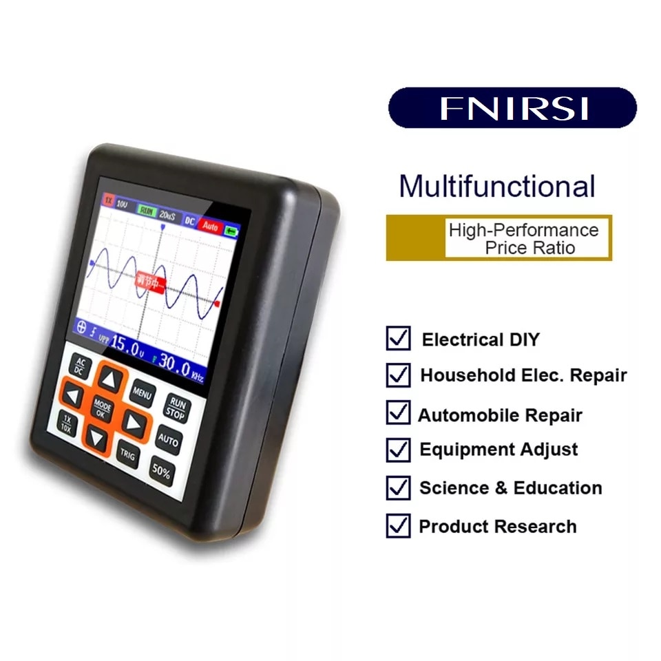 DSO FNIRSI 30MHz Analog Bandwidth 200MS Sampling Rate Handheld Mini Digital Oscilloscope