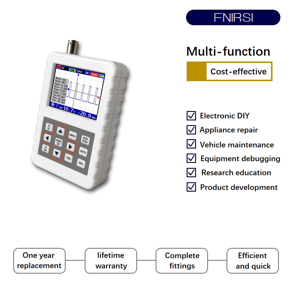 DSO FNIRSI 5Mhz Analog Bandwidth 20MS Sampling Rate Handheld Mini Digital Oscilloscope