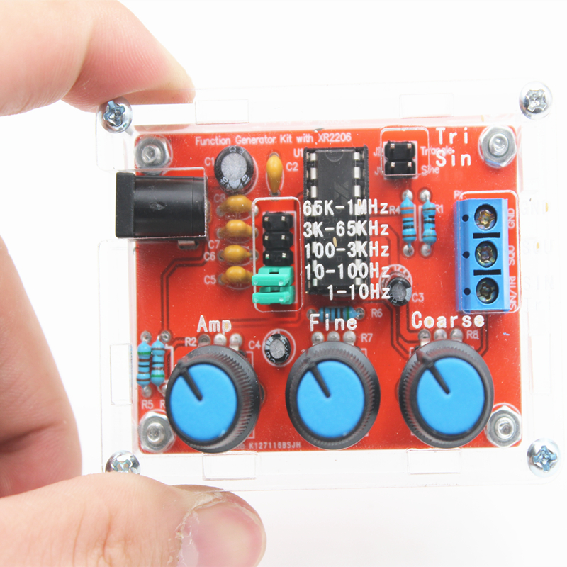 1Hz-1MHz Sine/Triangle/Square Output XR2206 Adjustable Frequency Signal Generator