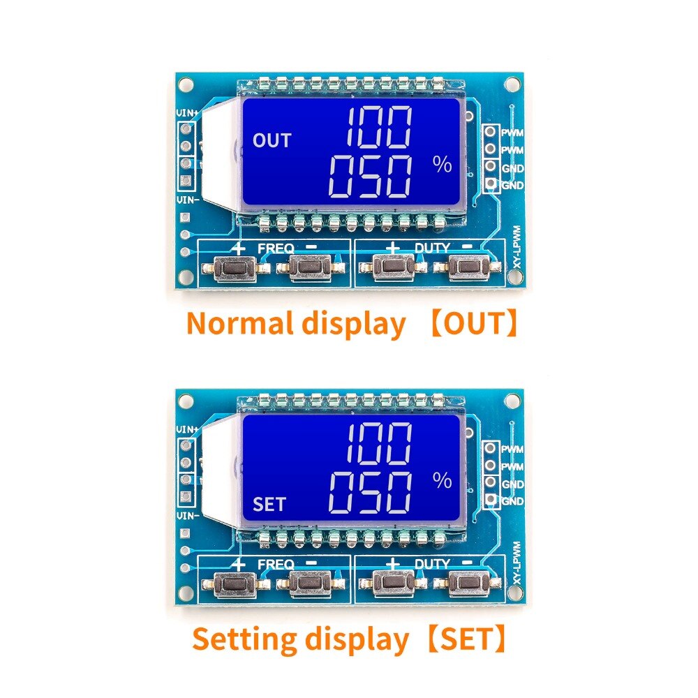 1Hz-150Khz 3.3V-30V PWM Pulse Frequency Duty Cycle LCD Display Signal Generator