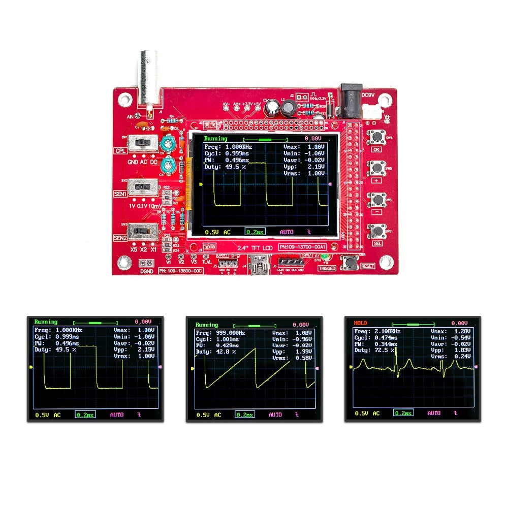 FNIRSI-138 2.4" TFT Handheld Mini Digital Oscilloscope Kit + DIY Acrylic Shell