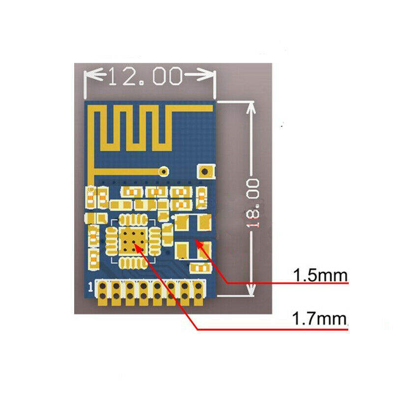 Mini NRF24L01+ SMD 1.27MM wireless Transceiver Module Small Size