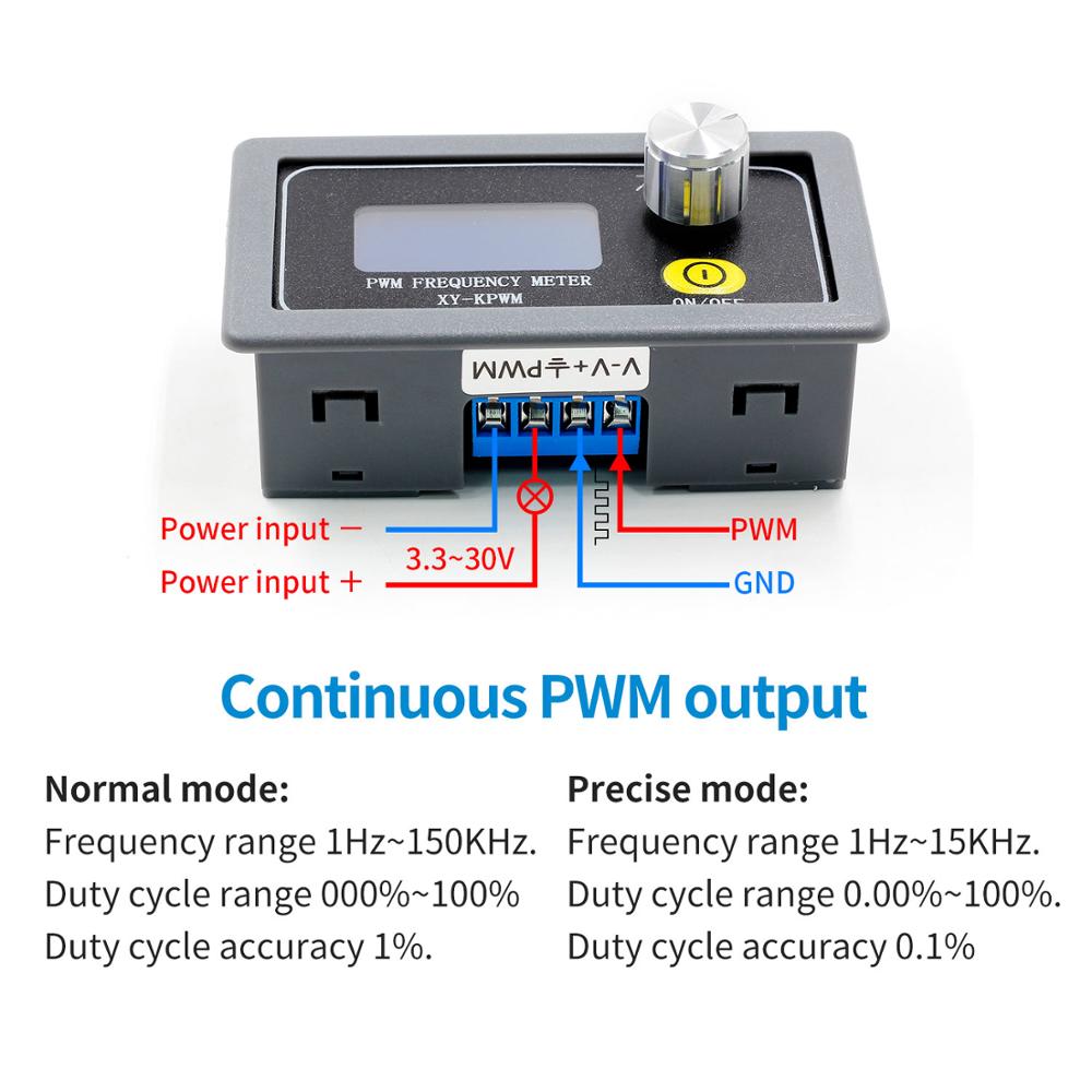 XY-PWM 1-Channel 1Hz-150KHz PWM Pulse Frequency LCD Display Signal Generator