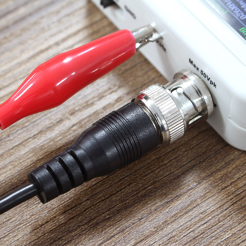 P1011 BNC Q9 Male Plug to Dual Alligator Clip Oscilloscope Test Probe Lead Cable