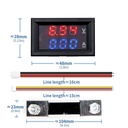 0.56'' DC100V 10A 50A 100A Blue Red Dual LED Display Mini Digital Current Voltage Meter