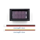 0.56'' DC100V 10A 50A 100A Blue Red Dual LED Display Mini Digital Current Voltage Meter