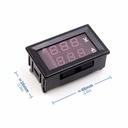 DC100V 10A 0.28" Blue Red Dual LED Display Mini Digital Voltage Meter