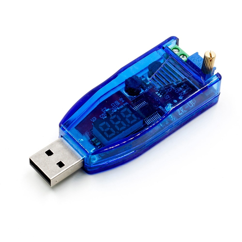 DC5V to 3.3V/9V/12V/24V USB Step Up/Down Power Supply Module Adjustable Converter with Case