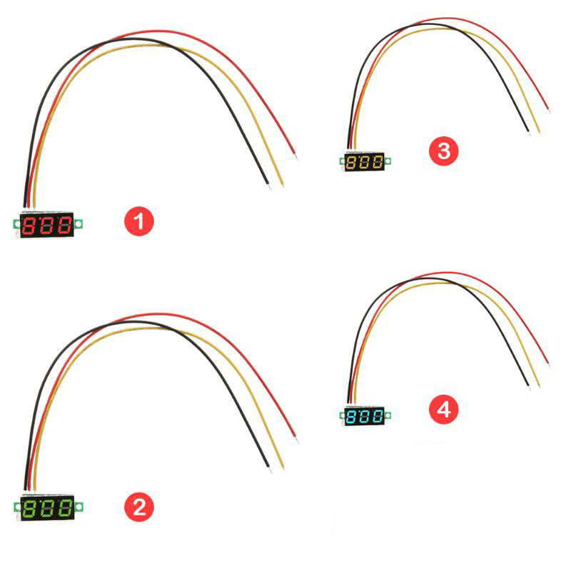 0.28 Inch DC0-100V Digital Voltmeter 3 Wire Voltage Meter Tester