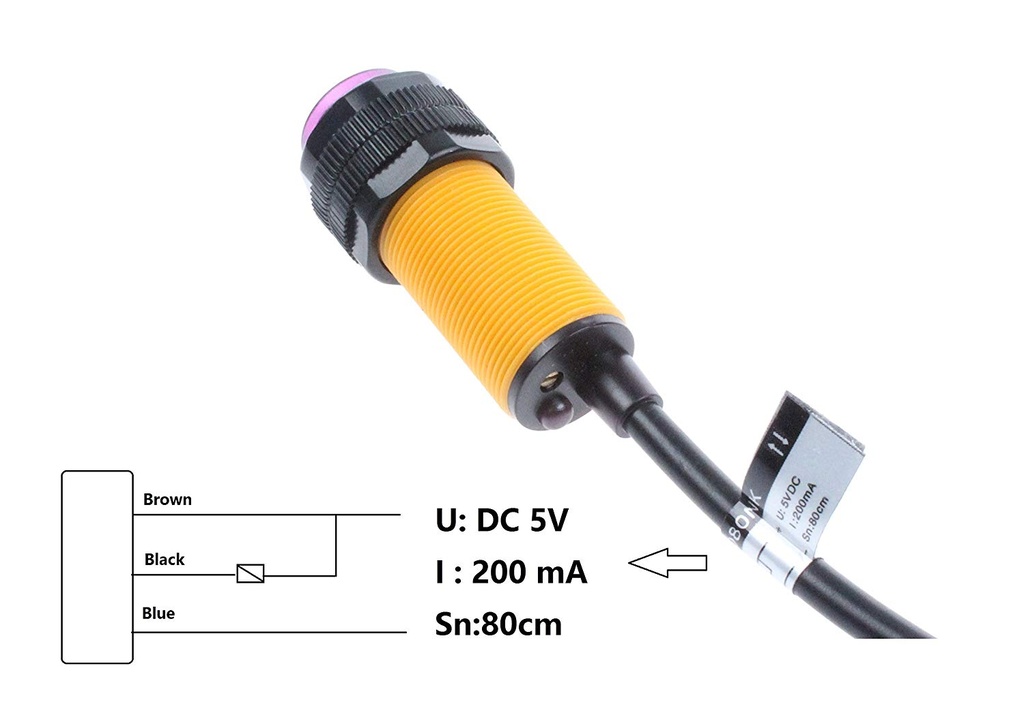 E18-D80NK Adjustable Infrared Obstacle Avoidance Detection Sensor