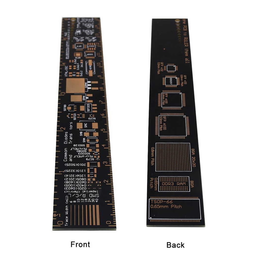 B37 6 Inch 15cm PCB Ruler Measuring Tool Soldering Up Surface for Electronic Engineers/Makers