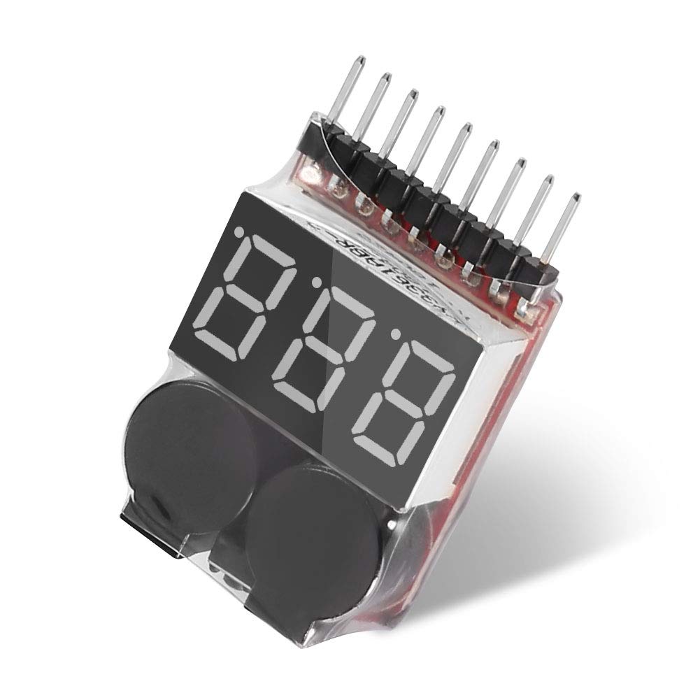 1-8S Lipo Battery Tester Low Voltage Buzzer Alarm