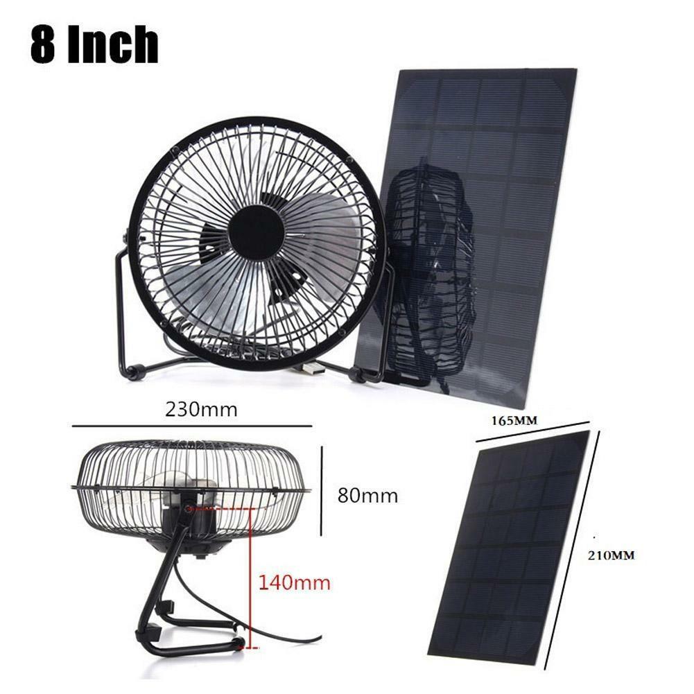 5.2W 6V Solar Panel + 8 Inch USB Mini Fan