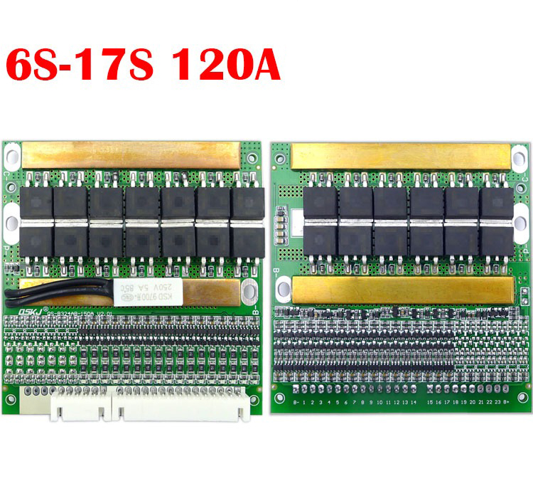 6-17S BMS 24V 36V 48V 60V 35-150A Polymer Lithium/Ternary Lithium/ Iron Phosphate/LiFePo4 Battery Protection Board