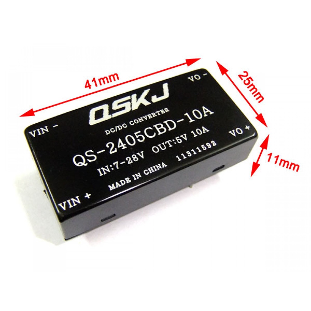 DC-DC Converter 7~28V to 5V 10A  Step Down Power Module QS-2405CBD-10A