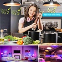 Smart Light Bulb with Bluetooth Speaker 7W E27 White RGB Multi Color Adjustable and Dimmable by Wireless APP Music Speaker and Bulb 2 in 1 Mood Lighting