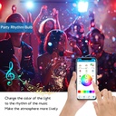 Smart Light Bulb with Bluetooth Speaker 7W E27 White RGB Multi Color Adjustable and Dimmable by Wireless APP Music Speaker and Bulb 2 in 1 Mood Lighting