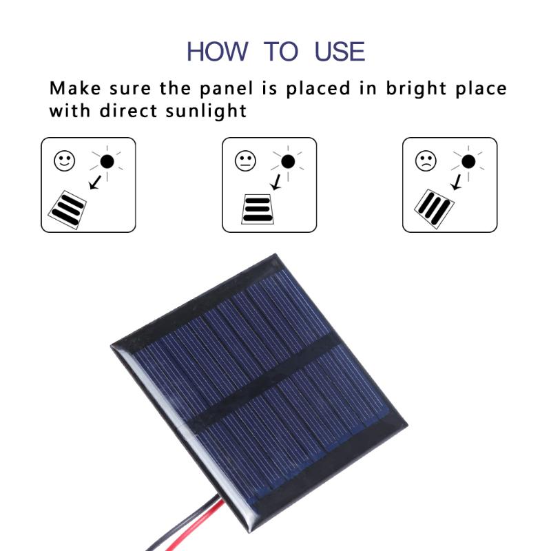 0.6W 5.5V Polysilicon Epoxy Solar Panel Cell Battery Charger