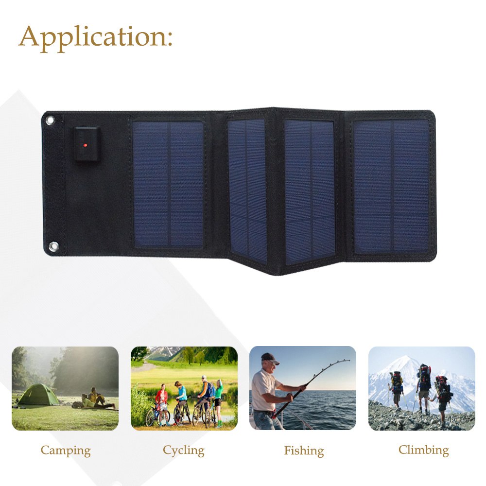 8W 5V Monocrystalline Folding Solar Panel Battery Charger