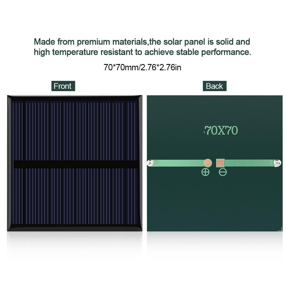 0.7W 5V Polysilicon Epoxy Solar Panel Cell Battery Charger