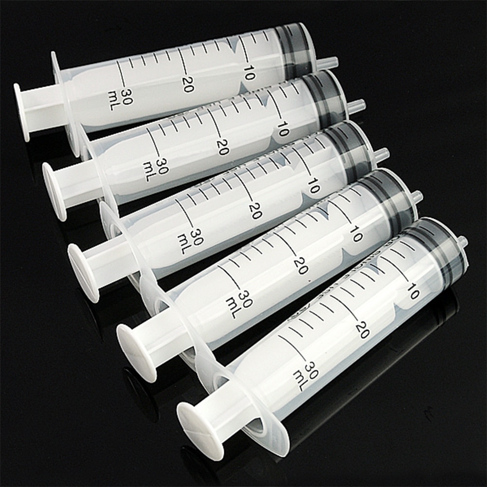 1/2/3/5/10/20/30/50ml Sterile Syringes Multi Capacity Plastic Reusable Measuring Nutrient Injection For Hydroponics