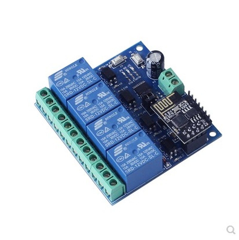 12V ESP8266 ESP-01 4 Channel WiFi Relay Module for IOT Smart Home Phone APP Controller