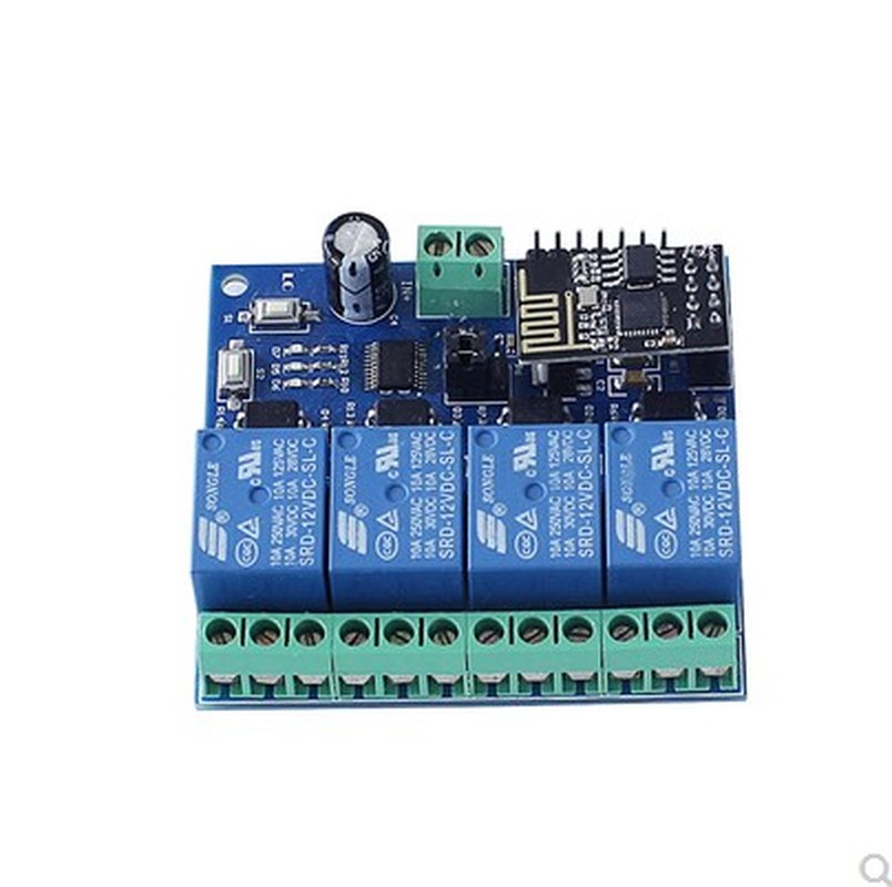 12V ESP8266 ESP-01 4 Channel WiFi Relay Module for IOT Smart Home Phone APP Controller