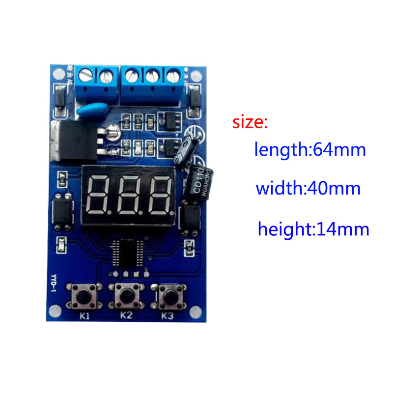 12V 24V Trigger Loop Timing Delay Module Switch Circuit MOS Tube Control Board 