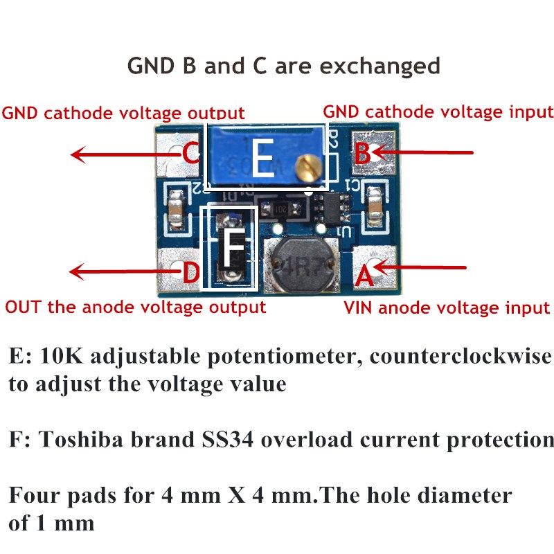 2A SX1308 DC-DC Step Up Adjustable Power Module Step Up Boost Converter