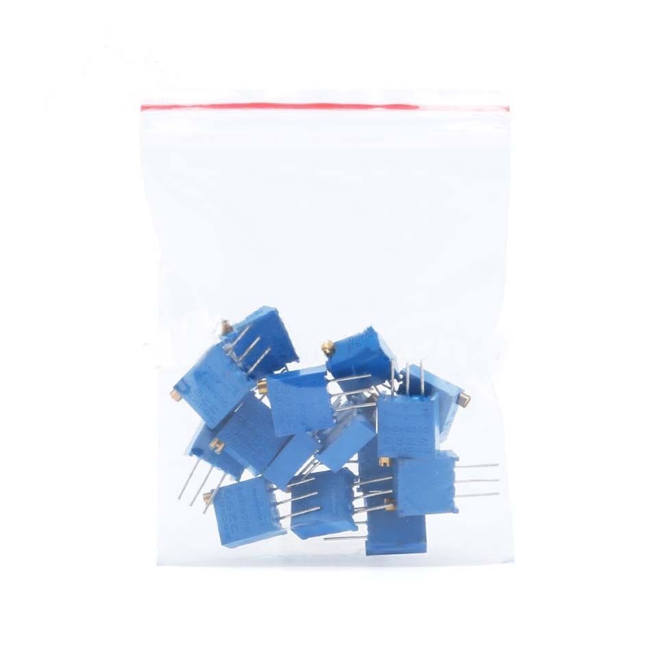 3296 Multiturn Resistor Variable Trimmer Potentiometer Kit 50Ω - 2MΩ 15 ...