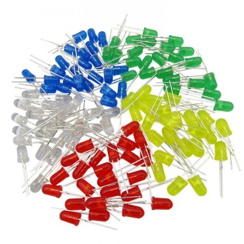 3mm LED Kits Red Green Yellow Blue Component Package 1 Pack of 100pcs 