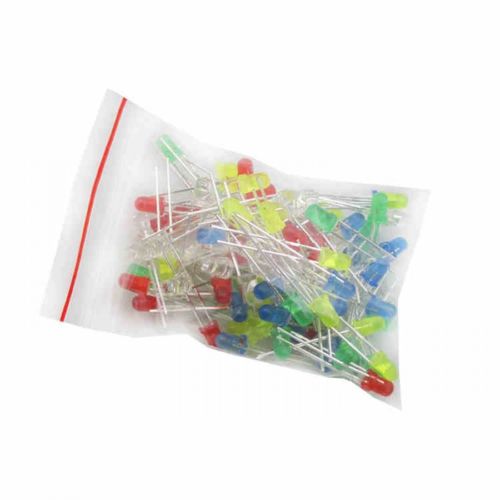 3mm LED Kits Red Green Yellow Blue Component Package 1 Pack of 100pcs 