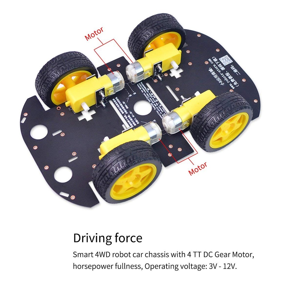 4WD Robot Chassis Kit with 4 TT Motor for Arduino/Raspberry Pi