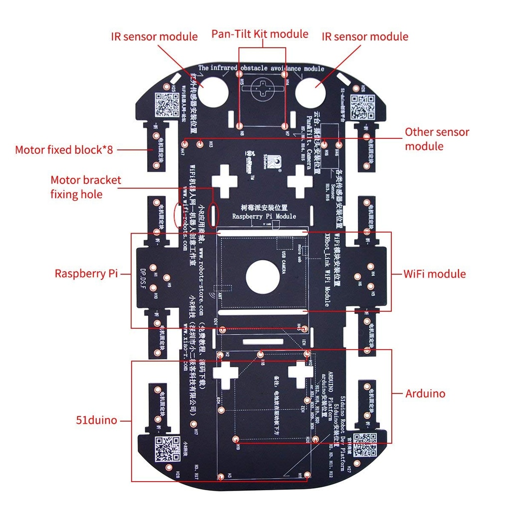 4WD Robot Chassis Kit with 4 TT Motor for Arduino/Raspberry Pi